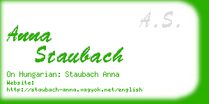 anna staubach business card